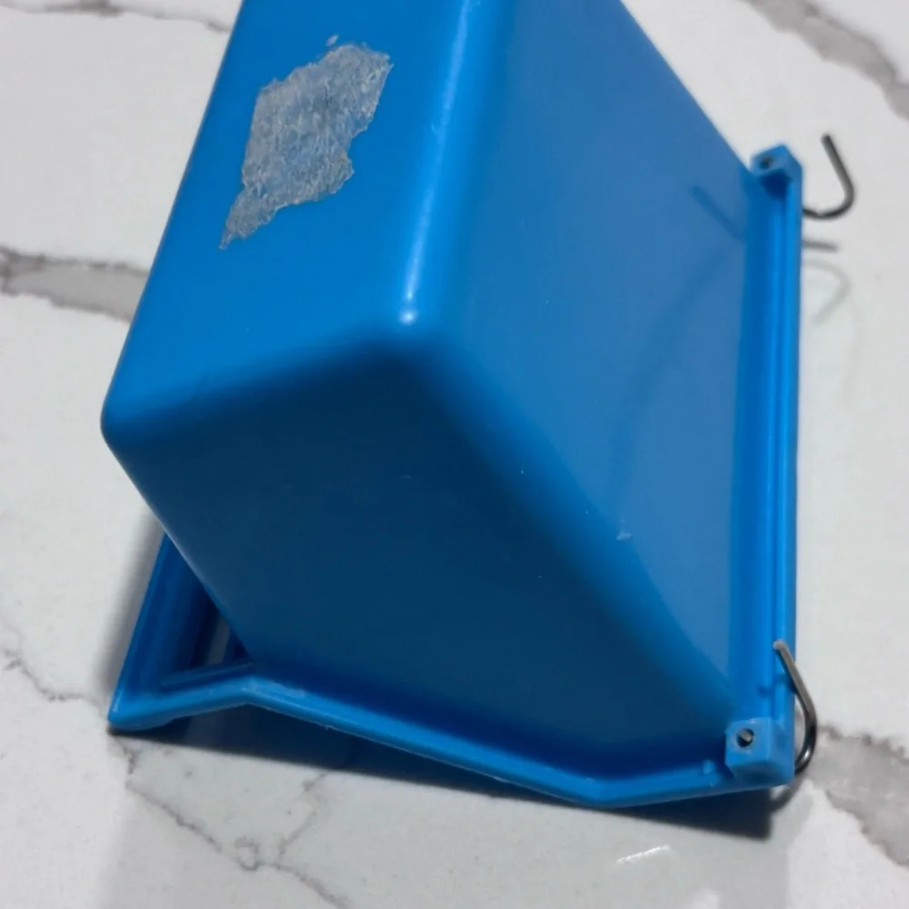 Pet Bird Cage Setup Play On Grooming Perches High Back Blue Food Water Cup